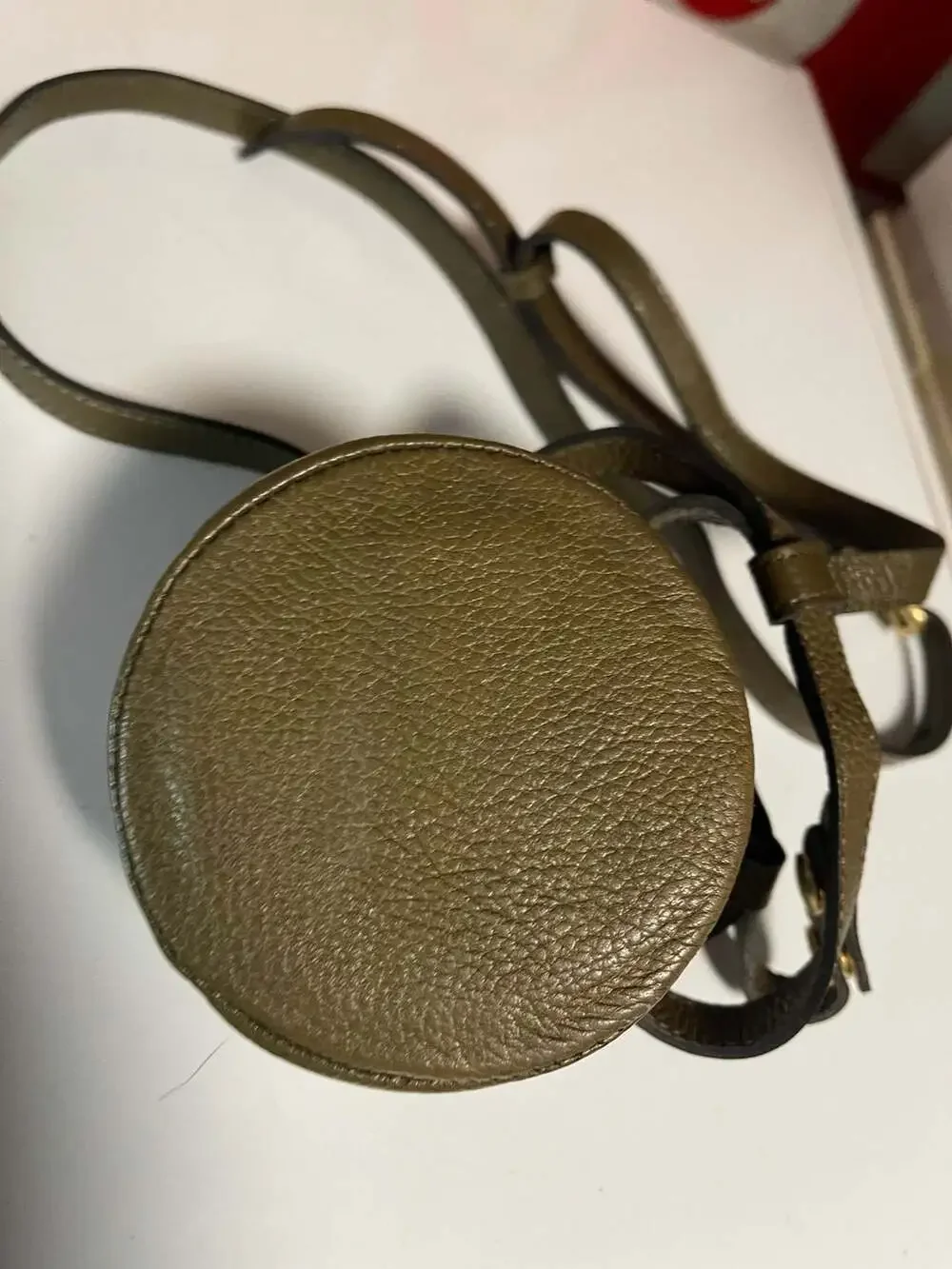 J.P. Ourse & Cie. Vintage Genuine Leather Single Wine Bottle Carrier Tote